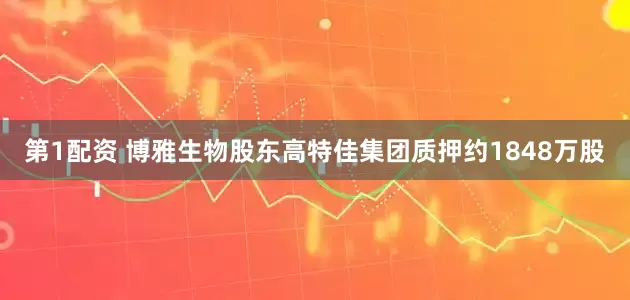 第1配资 博雅生物股东高特佳集团质押约1848万股